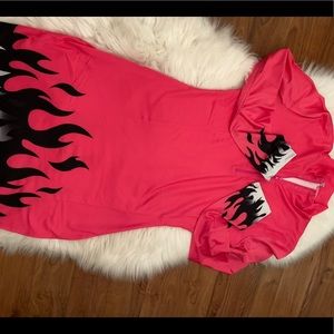 Flame mini dress